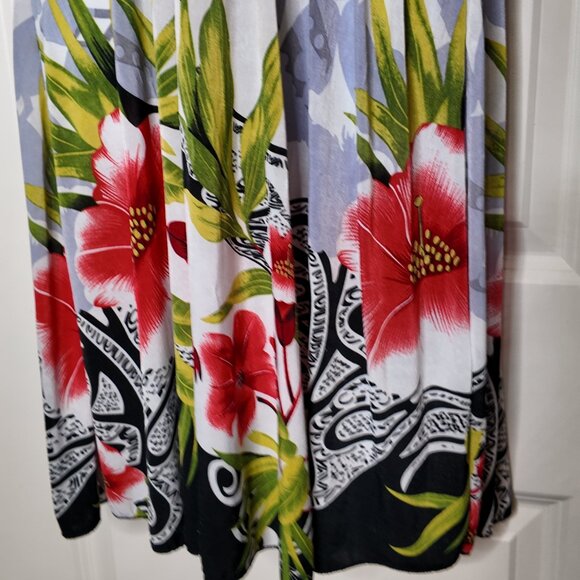 Hibiscus flower Y2K swim suit cover up halter dress Size M - Picture 10 of 12